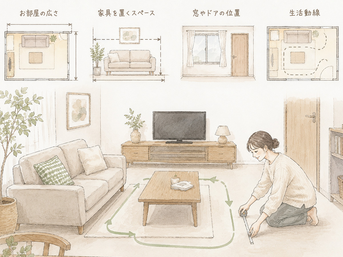 お部屋のサイズを確認しよう