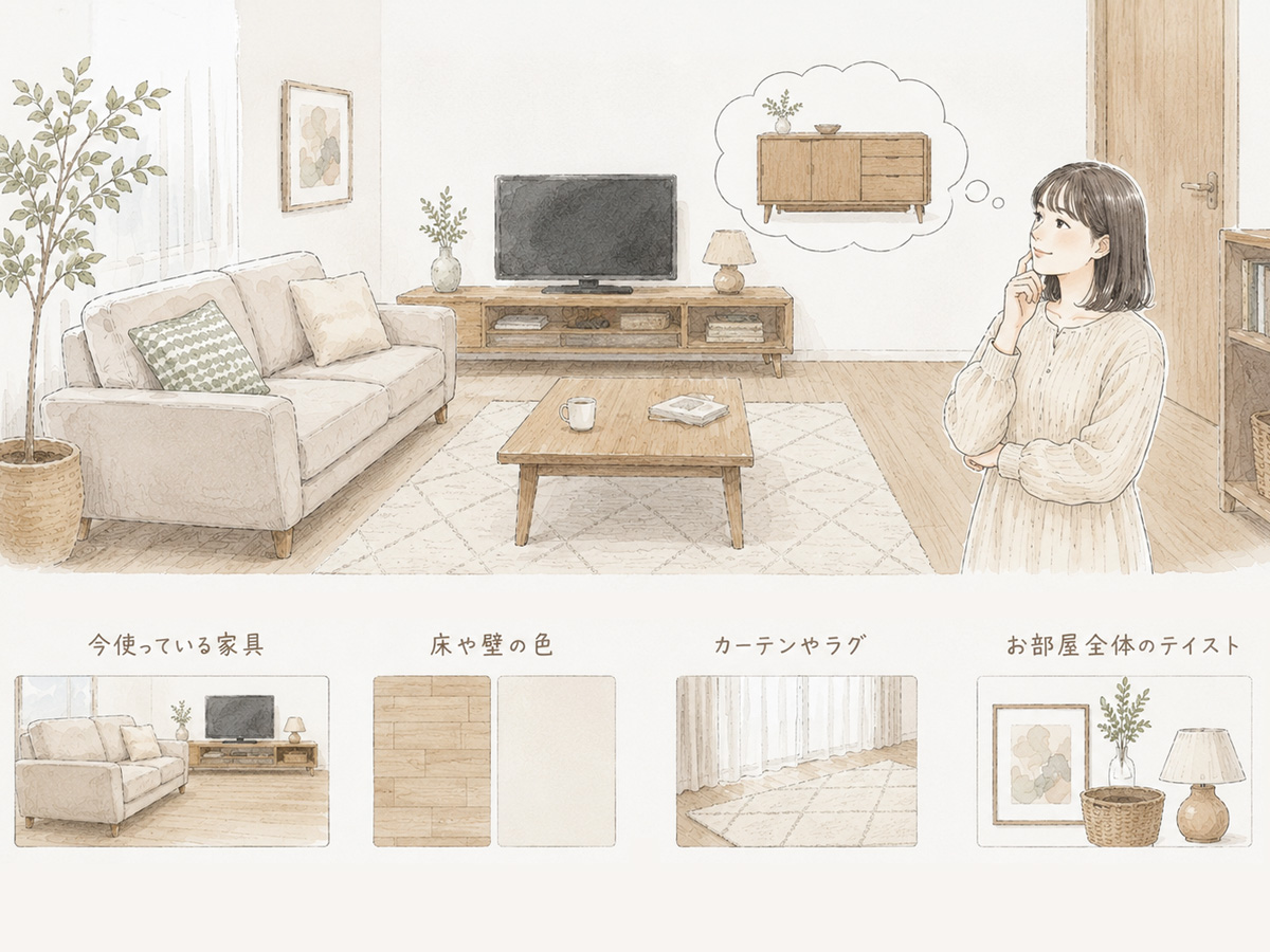 今ある家具とのバランスを考えよう