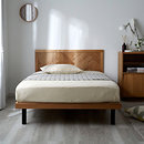 ヘリンボーン天然木ベッドHarumina