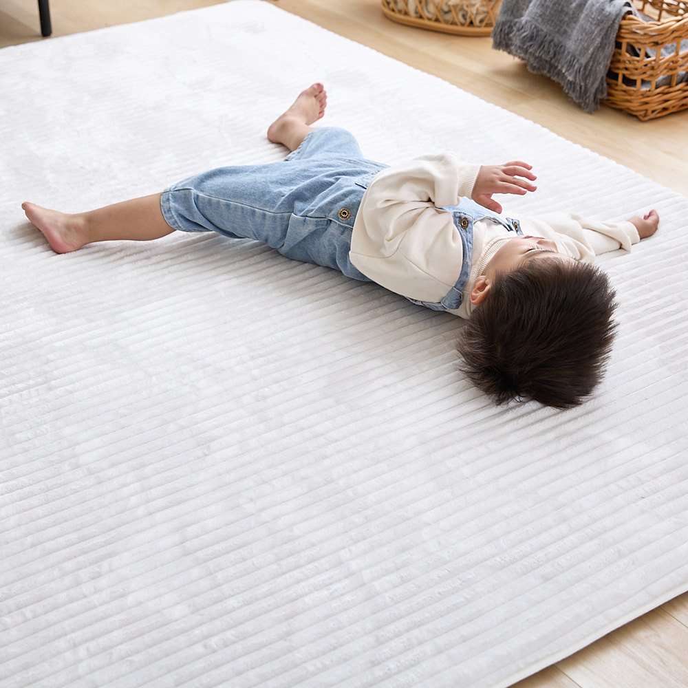 フランネルラインラグマット Coco