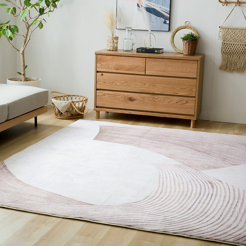 デザインプリントラグ Coppa ウェーブ柄