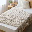 もこもこラビットファー 2枚合わせ毛布 Puff