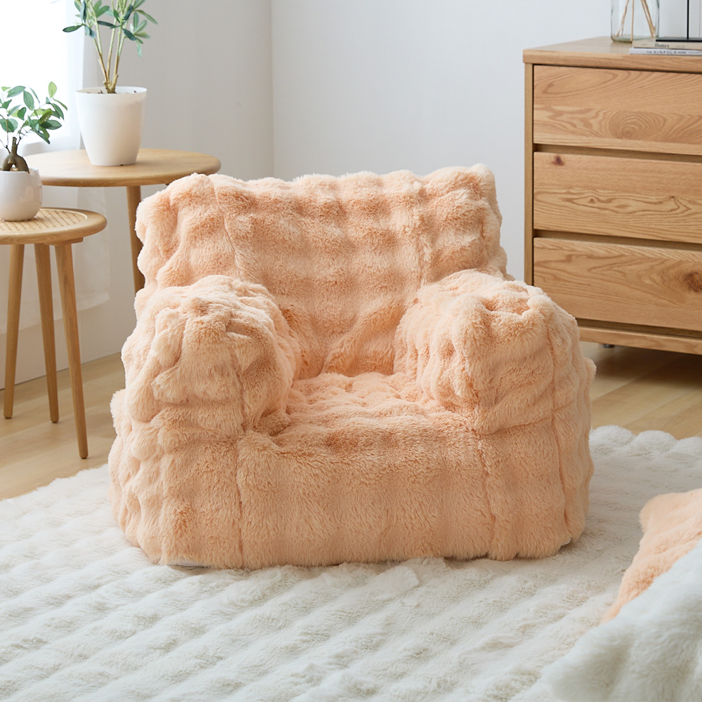 もこもこラビットファー ソファクッション 65×65 Puff