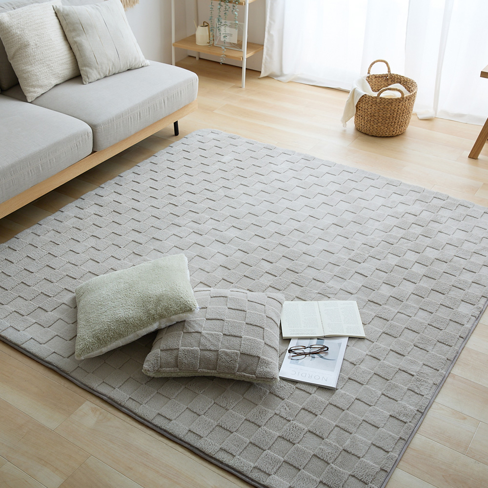 ふわとろチェックラグマット Mira