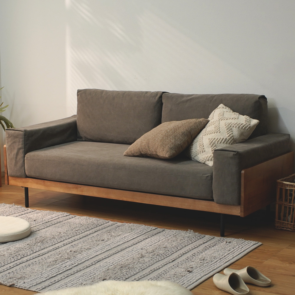 天然木 ３人掛け マルチデザインソファ Nestle