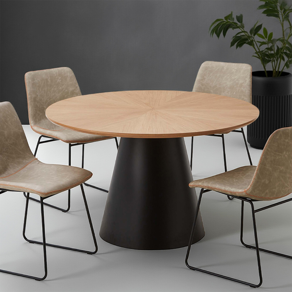 ダイニングテーブル 丸型 120cm 木製 クルーガー