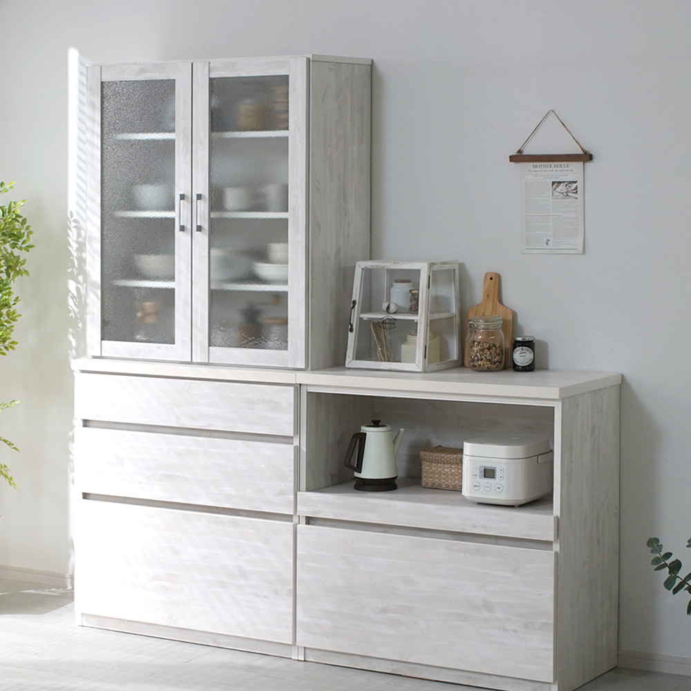 木目模様が魅力的なユニットキッチンCubeシリーズ。