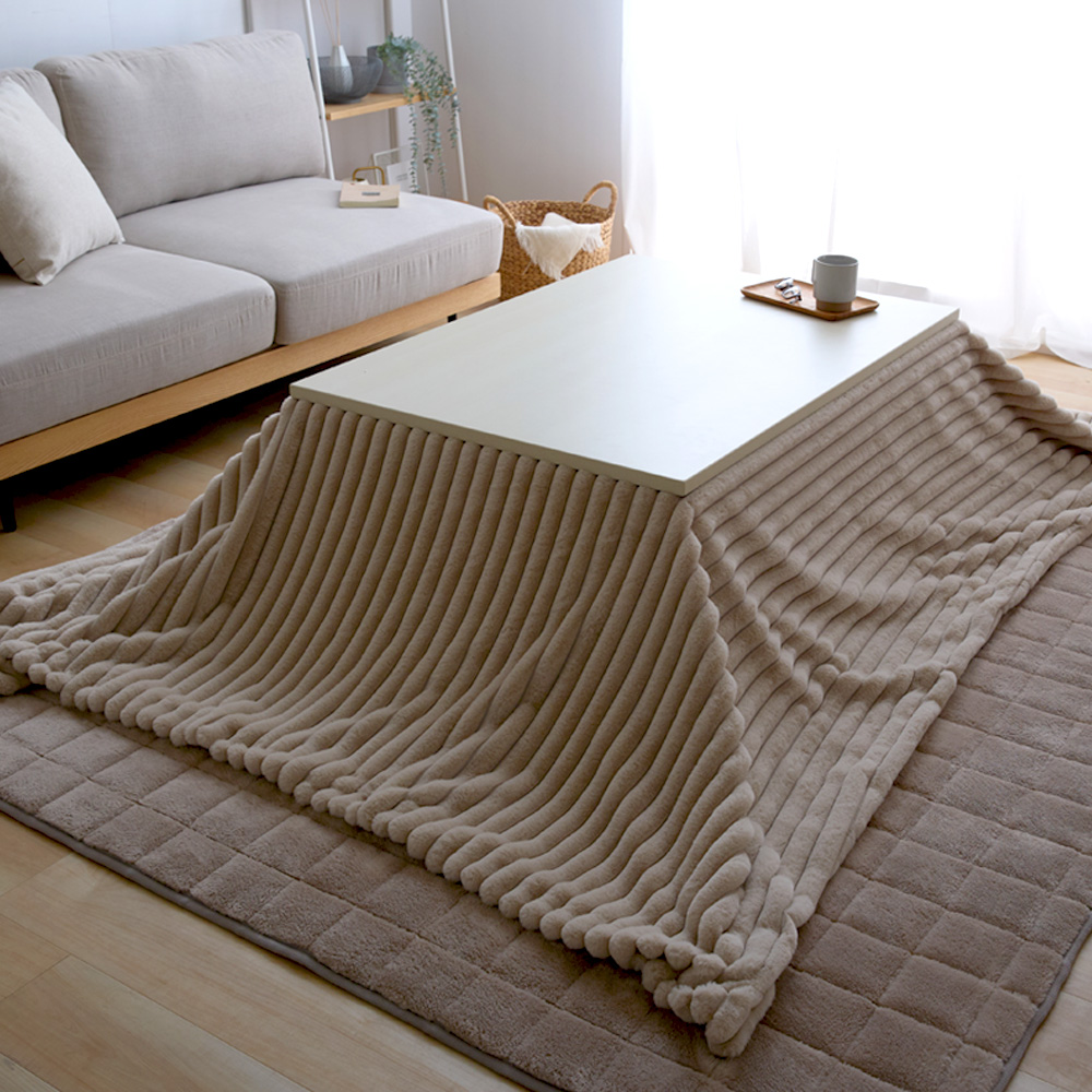 もこもこストライプこたつ布団 Ripple