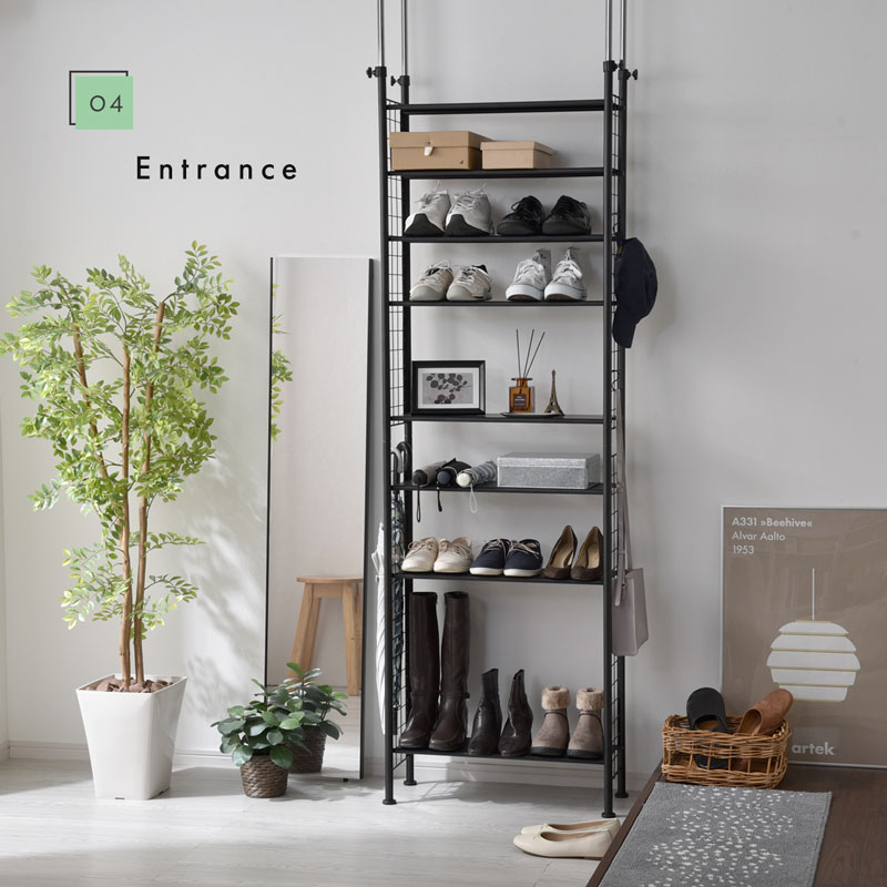 天井つっぱりラック ニット｜ユニットシェルフ 家具・インテリアの通販