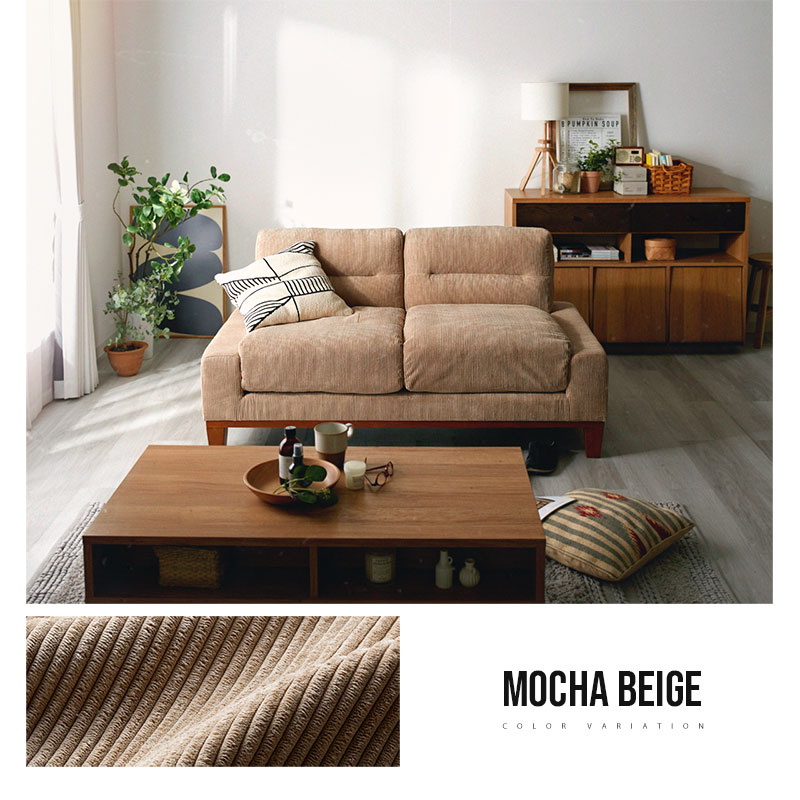 エージング コーデュロイ 2人掛け 2Pソファ スロウ｜ユニットシェルフ