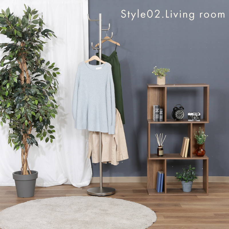 シルバー スリムポールハンガー ライク｜ユニットシェルフ 家具