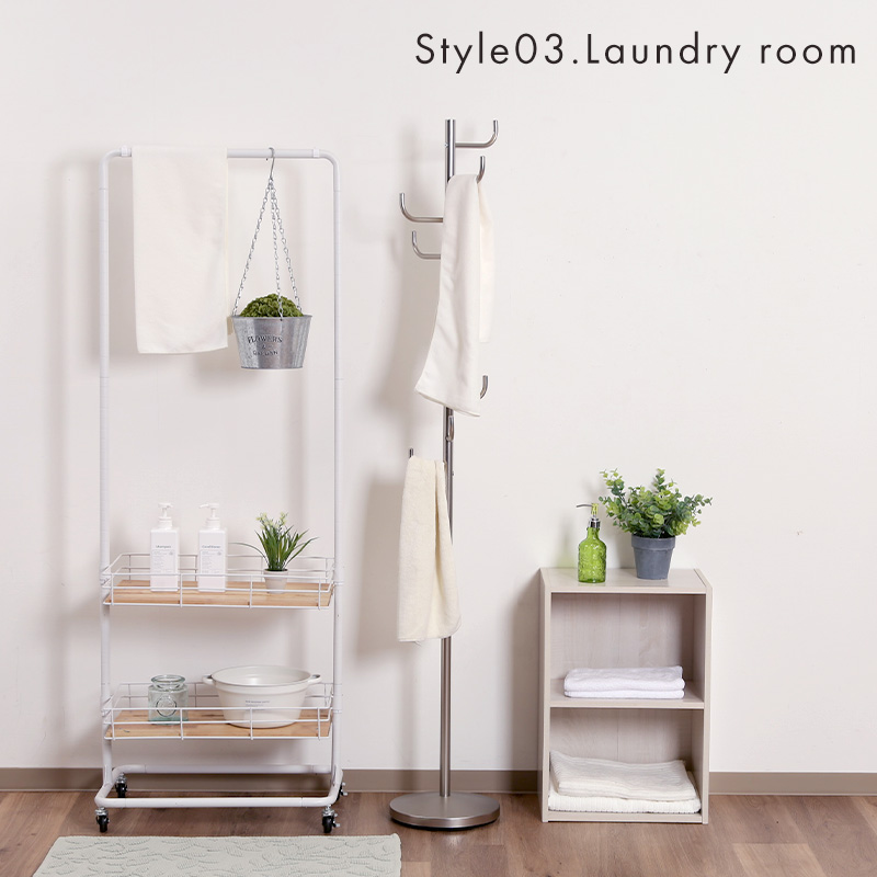 シルバー スリムポールハンガー ライク｜ユニットシェルフ 家具
