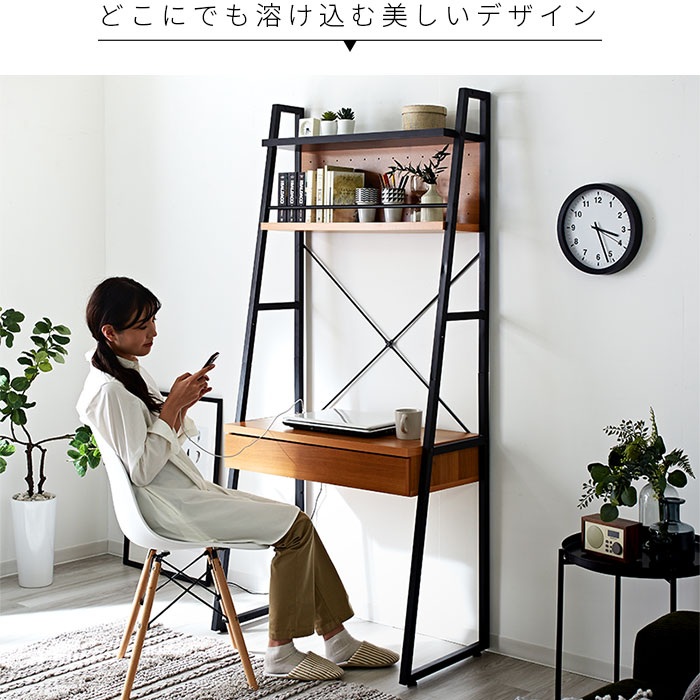 おしゃれ ウォールデスク 机 ヴィンテージ調 Neits 幅85cm デスク パソコンデスク テーブル Pcデスク 収納付き リビングート Paypayモール店 通販 Paypayモール された Mcmc Gr