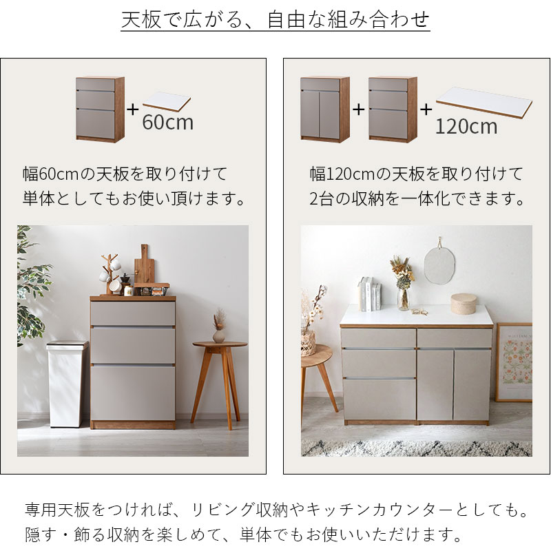 国産 ユニット キッチン収納 カフェ 幅60cmタイプ｜ユニットシェルフ