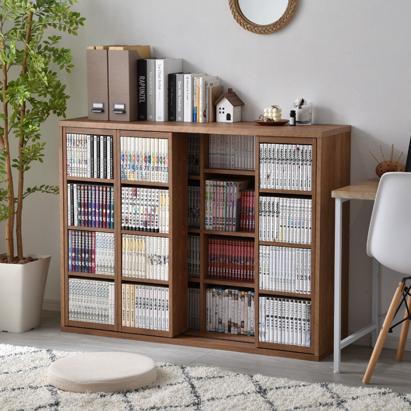 トリプルスライド書棚｜ユニットシェルフ 家具・インテリアの通販